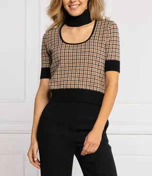 Свитер Pinko radiante regular fit, коричневый