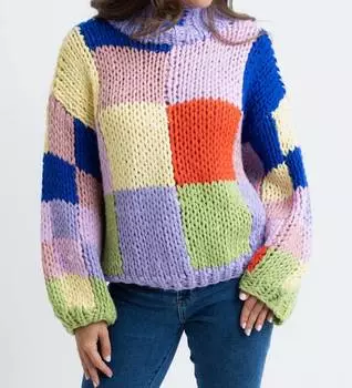 Свитер Piper Crochet Color Block в разноцветном цвете Karlie, цвет multi