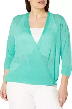 Свитер Plus Size Four-Way Cardigan NIC+ZOE, цвет Aqua