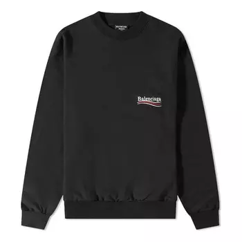 Свитер political campaign crewneck sweater 'black' Balenciaga, черный