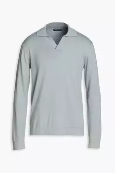 Свитер-поло Aurelio из смесовой шерсти и хлопка FRESCOBOL CARIOCA, зеленый