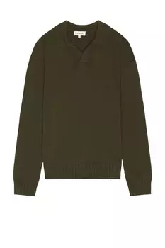 Свитер-поло Frame, темно-оливковый