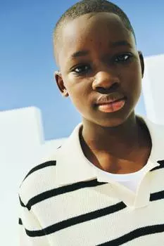 Свитер-Поло из структурированного трикотажа H&M, мультиколор