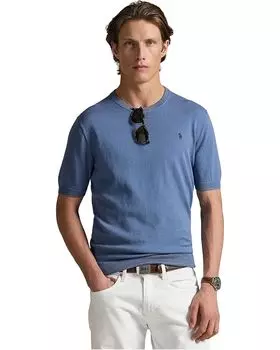 Свитер Polo Ralph Lauren Cotton Crewneck Short-sleeve Sweater, цвет Capri Blue