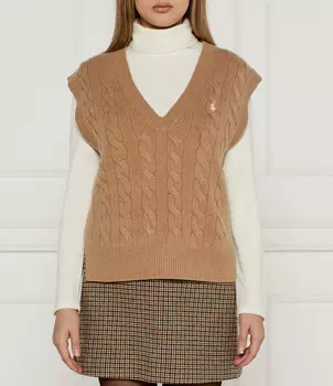 Свитер POLO RALPH LAUREN gilet Loose fit, бежевый