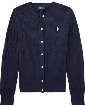 Свитер Polo Ralph Lauren Kids Cable Knit Cotton Cardigan, цвет Hunter Navy/French Pink Pony Player