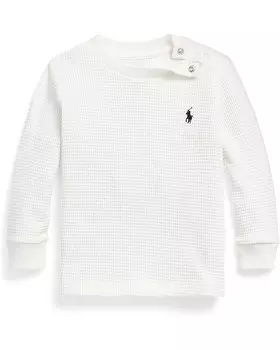 Свитер Polo Ralph Lauren Kids Waffle-Knit Cotton Long-Sleeve Tee, цвет Nevis