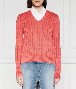 Свитер POLO RALPH LAUREN KIMBERLY Slim Fit, коралловый