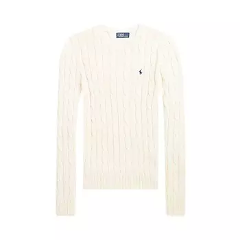 Свитер Polo Ralph Lauren Logo Cable Knit Sweater, цвет Authentic Cream