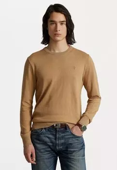 Свитер Polo Ralph Lauren Long Sleeve, светло-коричневый из мешковины