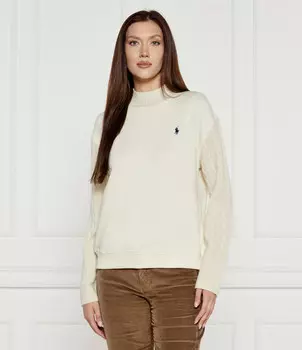 Свитер POLO RALPH LAUREN mezzo dolcevita ISLAND, экрю