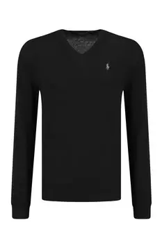 Свитер POLO RALPH LAUREN slim fit, черный