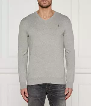 Свитер POLO RALPH LAUREN slim fit, пепельно-серый