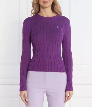 Свитер POLO RALPH LAUREN Slim Fit pima, фиолетовый