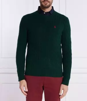 Свитер POLO RALPH LAUREN Slim Fit, зеленый