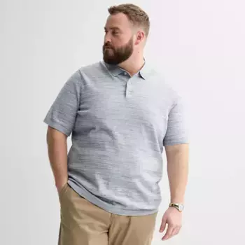 Свитер-Поло с короткими рукавами для больших и высоких Sonoma Goods For Life, цвет blue spacedye