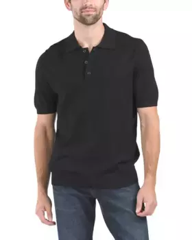 Свитер-поло с короткими рукавами Tahari, черный