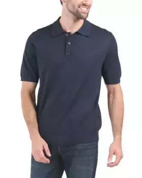 Свитер-поло с короткими рукавами Tahari, цвет Admiral Blue