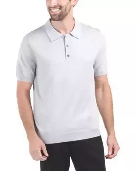 Свитер-поло с короткими рукавами Tahari, серый