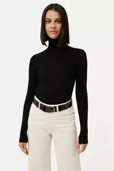 Свитер-Поло с отстрочкой на спине Jigsaw, черный