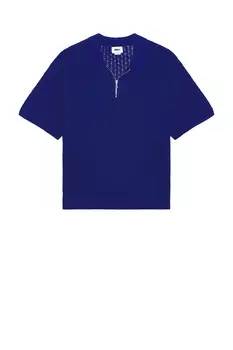 Свитер-поло с застежкой на молнию Grant quarter zip от Obey, surf blue