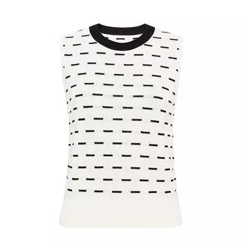 Свитер полосатый Deep Breath без рукавов, белый