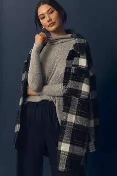 Свитер-пончо Amadi с воротником-хомутом, серый