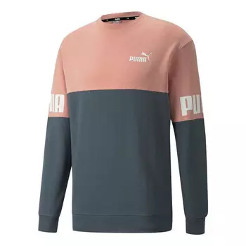 Свитер power colorblock crew sweatshirt 'pink' Puma, розовый