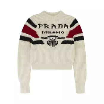 Свитер Prada Cashmere Sweater 'White', белый