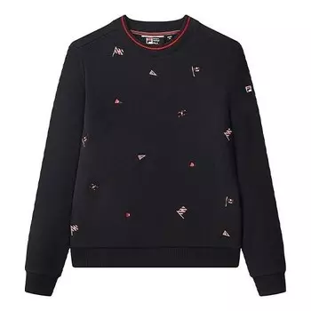 Свитер printing small pattern sports pullover hoodie blue Fila, синий