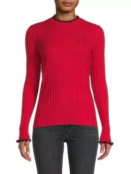 Свитер Proenza Schouler в рубчик из смесового шелка, красный