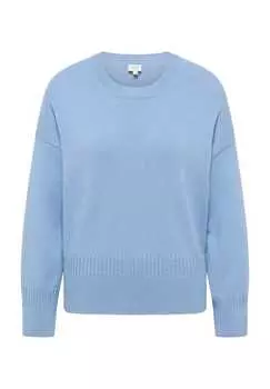 Свитер простой вязки Eterna, голубой