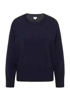 Свитер простой вязки Eterna, синий