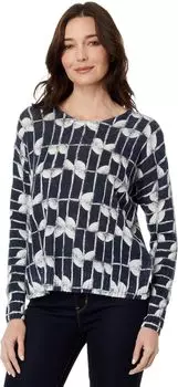 Свитер прямого кроя миниатюрной формы NIC+ZOE, цвет Indigo Multi