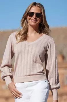 Свитер пуантелле Sosandar, розовый