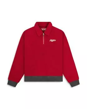 Свитер-пуловер из флиса с застежкой-молнией на половину длины Paper Planes, красный