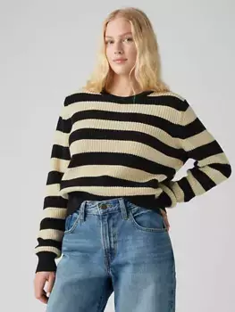 Свитер-пуловер со снежинкой Levi's, цвет Butterfly Stripe Caviar - Black