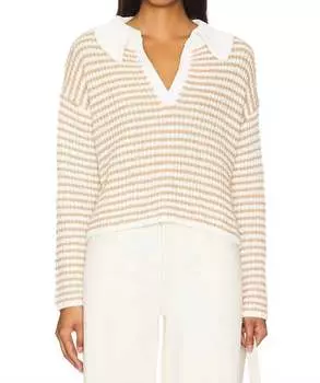 Свитер-пуловер Westport Polo в меловом комбинированном цвете Stitches & Stripes, цвет chalk combo