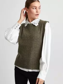 Свитер пзирис Pulz Jeans, зеленый