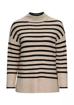 Свитер QS, цвет Beige/Black