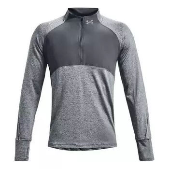 Свитер qualifier run 2.0 1/2 zip sweatshirt 'pitch grey' Under Armour, серый