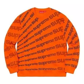 Свитер radial crewneck 'orange black' Supreme, оранжевый