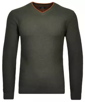 Свитер RAGMAN с круглым вырезом, хаки