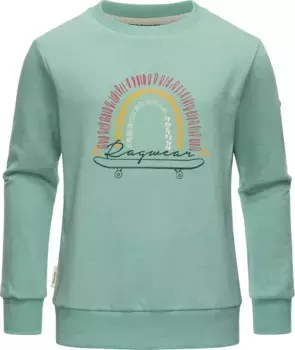 Свитер Ragwear "Evka Print Organic", стильный свитшот для девочек с классным принтом, синий