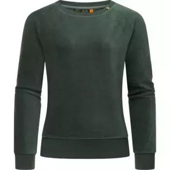 Свитер Ragwear "Johanka Velvet", стильный женский свитер вельветового вида, зеленый