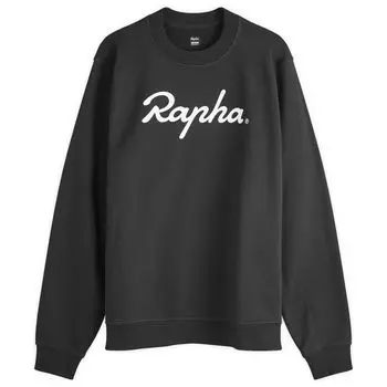Свитер Rapha Logo Crew Sweatshirt, цвет Black & White
