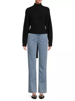 Свитер Raphael из смесовой шерсти с завязкой на спине Rails, черный