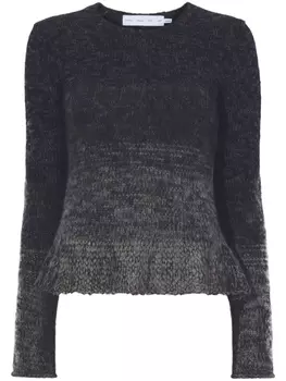 Свитер разноцветной вязки Proenza Schouler White Label, серый