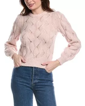 Свитер Rebecca Taylor Alpaca Chainette из шерсти и смеси альпаки, розовый