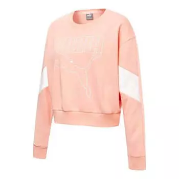 Свитер rebel crew neck sweater 'pink' Puma, розовый